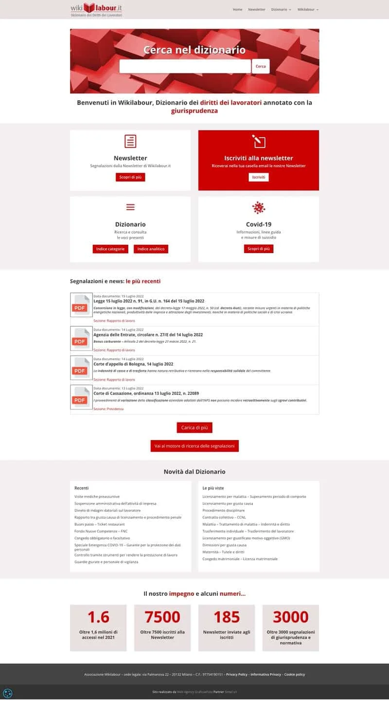 Portale Web Wikilabour Milano